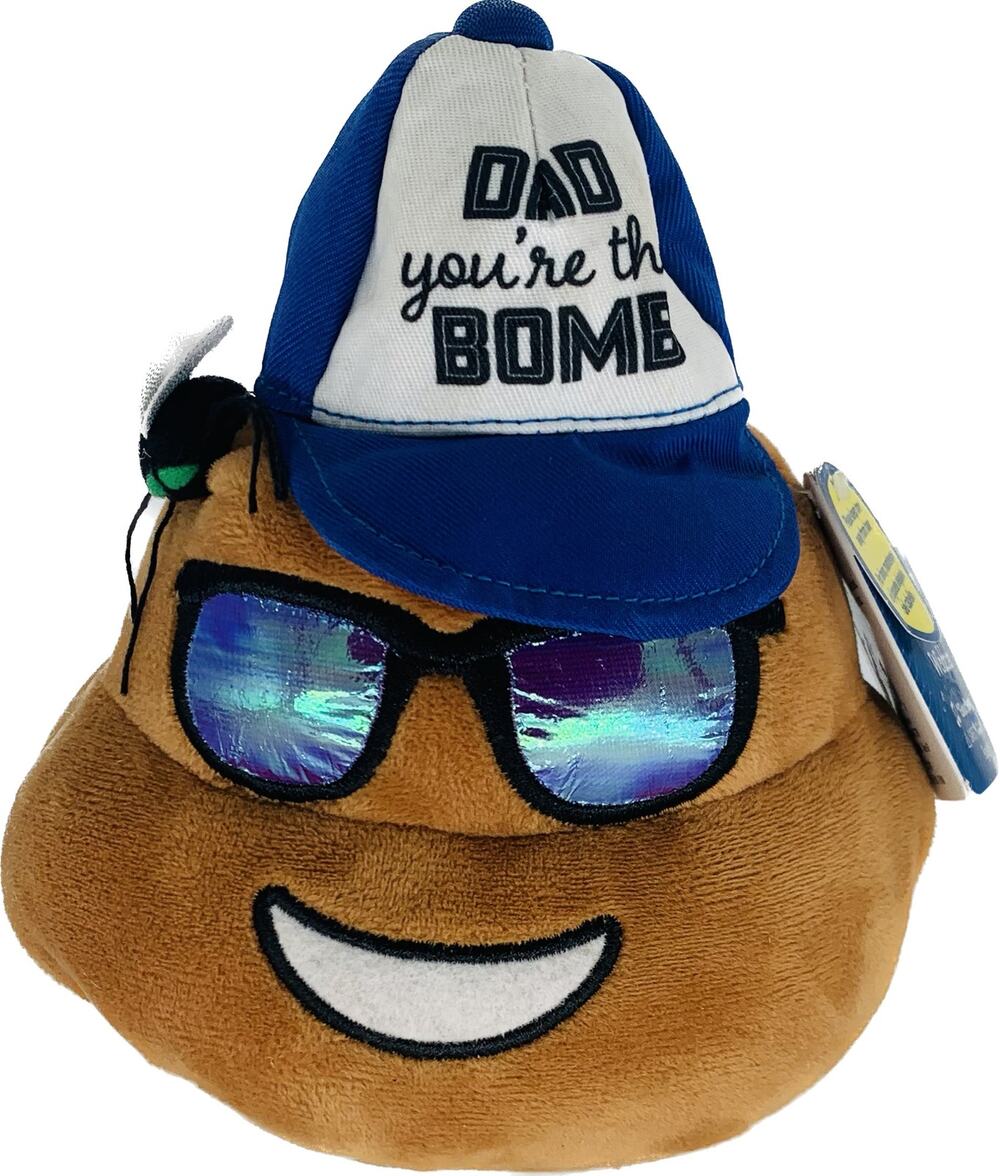 Fathers Day Poop Emoji Plush Musical Wobbler Dad You're The Bomb Gag Gift Toy